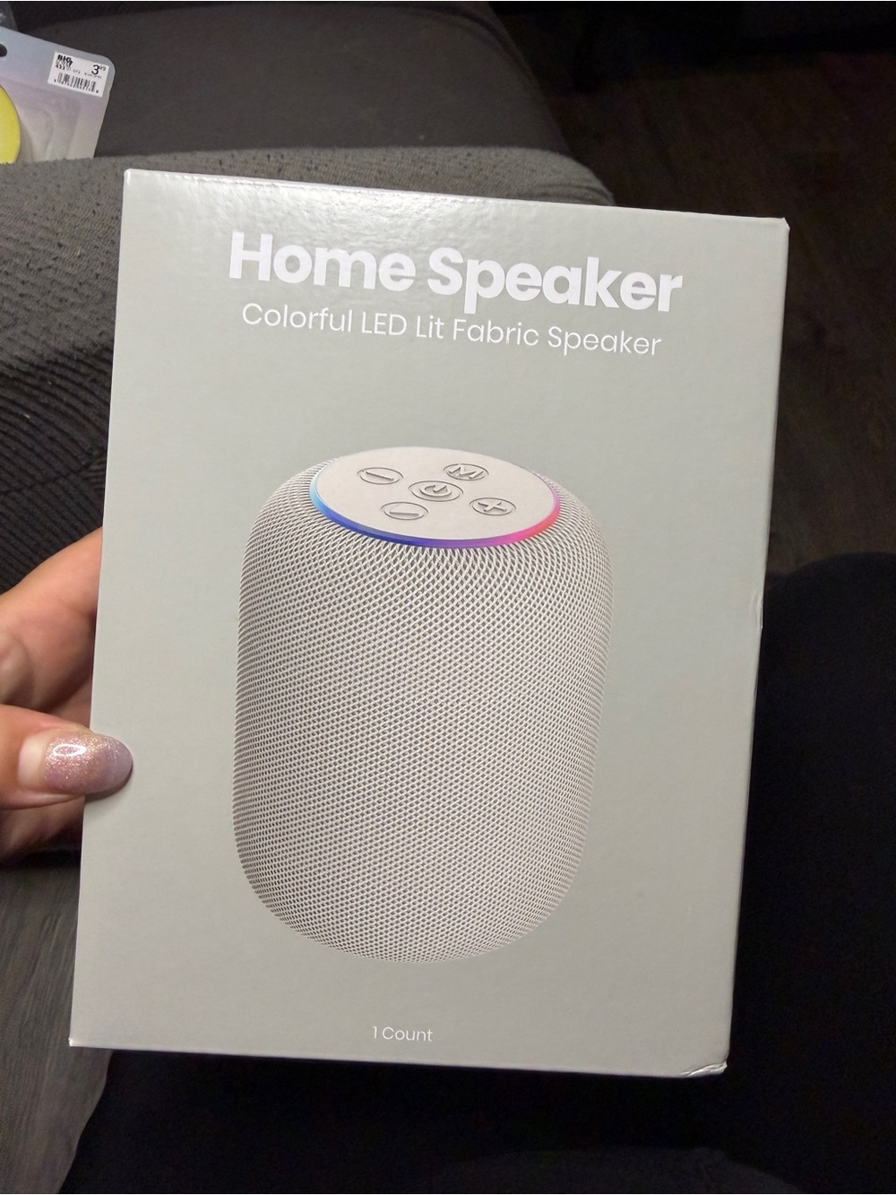 Home Speaker - White Colorful LED Fabric Speaker